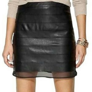 Piperlime Black Faux Leather Skirt